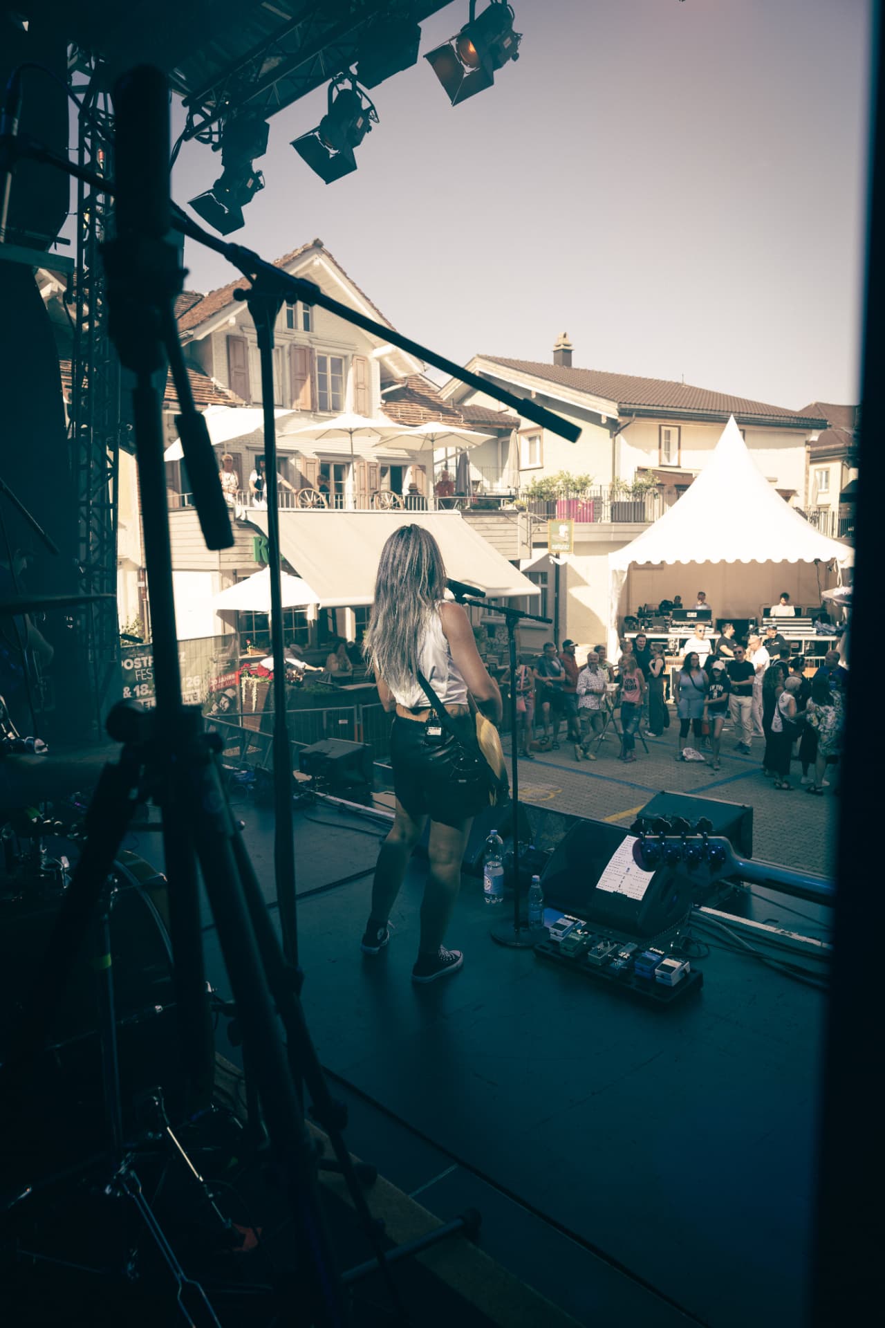 Blick von der Bühne auf das Festivalpublikum